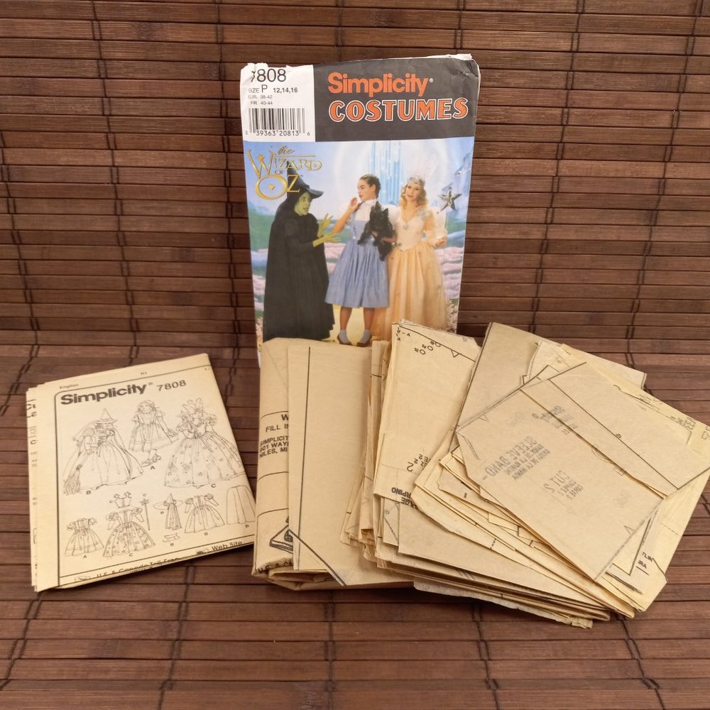 Wizard Of Oz Costume 12 Dorothy Dress 12 14 16 Witches Simplicity 7808 Pattern - Picture 5 of 6